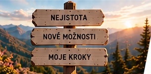 Rozcestník nejistota, nové možnosti, moje kroky